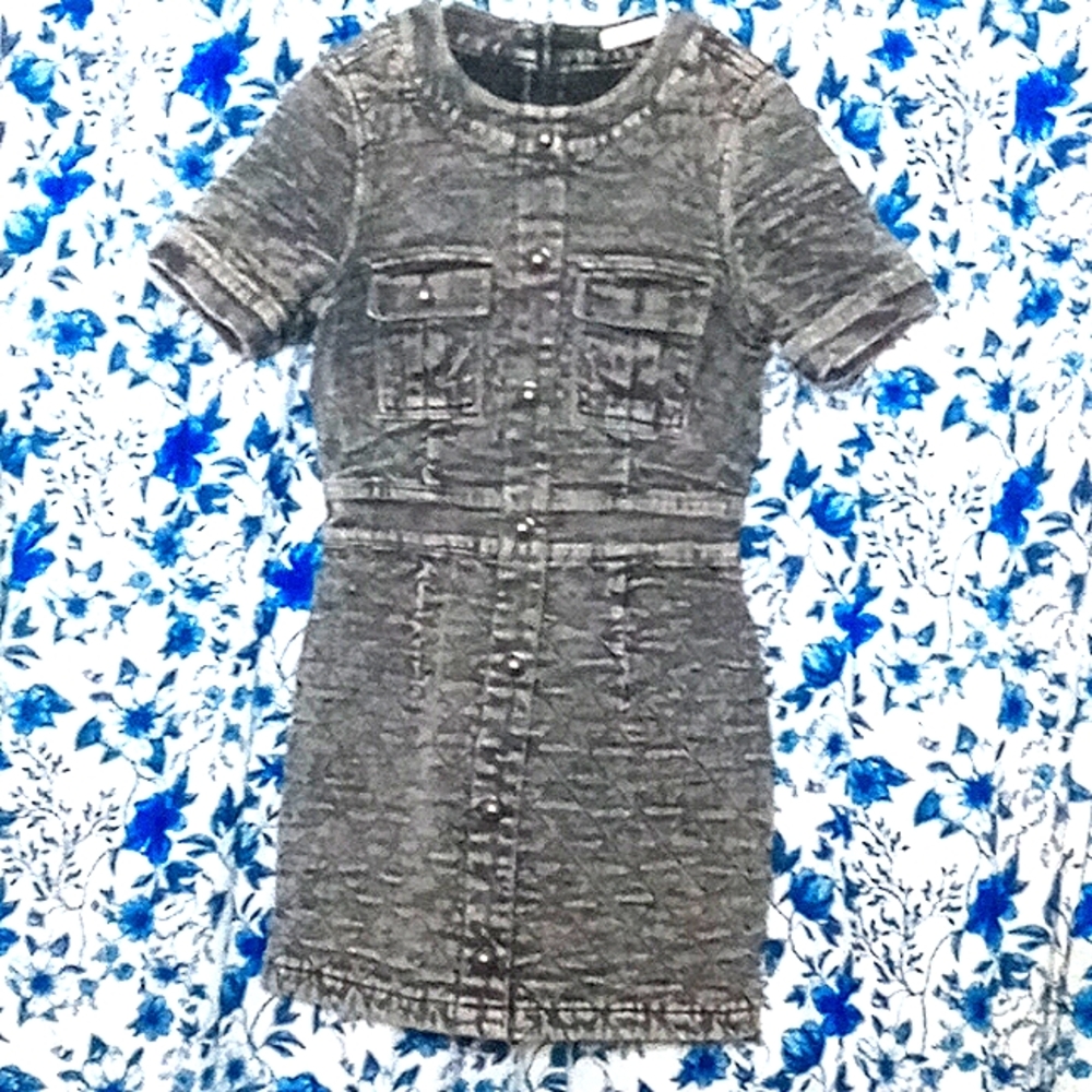 Black denim dress
